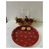 Longaberger Decorative Basket With Globes, Round