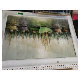 Boat Dock Painting - Hole in Canvas