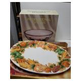 Turkey Serving Platter & Harvest Serving Bowl