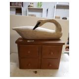 Decorative Swann & Drawer Shelf