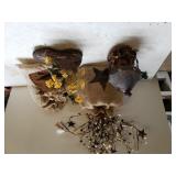 Light Up Decorative Burlap Bag, Candle Lantern &