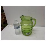 Green Glass Pitcher