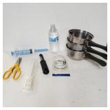 Kitchen Gadgets And 3 Pots