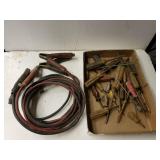 Jumper Cables And Screwdrivers