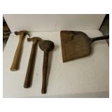 Hammers, Mallet And Dust Pan