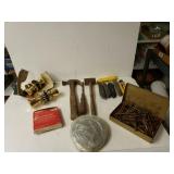 Door Knobs,  Drill Bits, Hammer, Box Cutters