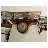 Mantle Clock, Horse Figure, Old Fashioned Picture