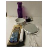 Vase Bowl Paperweight, Mirror And Chalk