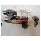 Wooden Duck Box, Signed Small Duck, Bird Statue,