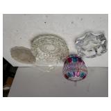 Glass Ashtrays,  Carnival Like Candy Bowl & More