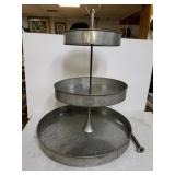 3 Tiered Galvanized Tray