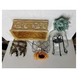 Ceramic Tan Planter, Rooster Basket,  & More