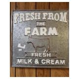 Fresh From The Farm Metal Sign
