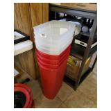 Red Storage Containers