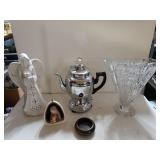 Angel, Coffee Pot, Vase And Figurine