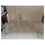 Picher, Mugs Glass And Bowl