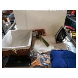 Basket, Towels, Clothespins, Foot Pillow, Money