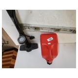 Level, Tire Hand Pump, Plastic Gas Container