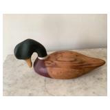 Hand carved decoy mallard