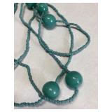 Vintage Blue Coral & Turquoise Bead Necklace