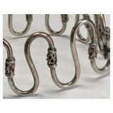 Vintage Unusual Abstract Large Silver-Tone Bangle