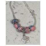 Art Murano Bead Easter Bracelet Some Marked .925