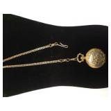 Madison Gold Tone Pocket Watch. Back Needs Repair