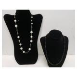 Black And White Bead Necklaces. No Markings