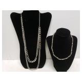 Silver Tone Necklaces No Markings