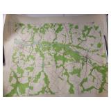 1944 Color Map Of Denton And Greensboro