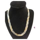 Ladies Silver And Gold Tone Necklace.  No