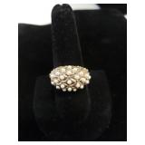 Costume Jewelry Ring Gold Tone No Markings Size