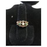 Costume Jewelry Adjustable Ring. No Markings