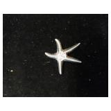 Silver Tone Starfish Pendant.  No Markings