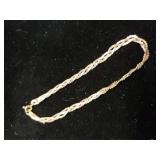 Ladies Braided Bracelet.  Marked 14k