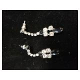 Earrings With Black Stones. No Markings