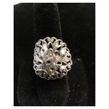 Vintage  Size 6 Silver Tone Ring. Marked Germany