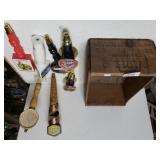 Iris Wooden Crate & Assorted Beer Taps