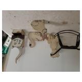 Wooden Animal Door Stop Or Decor,  Metal rocking