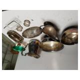 Silver Like Bowls, Pitcher, Napkin Rings & More