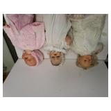 Assorted White & Pink Dressed Dolls
