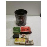 Assorted Cartridges In Metal Container