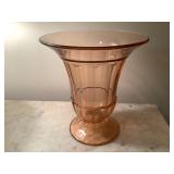 Pink Depression Vase Large 9in