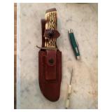 Schrade knife with sheath and extra knife