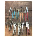 Assorted Channel Locks and Vise-Grips