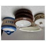 Blue/white Salt Container, Hall Kitchenware,