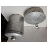 Metal Coffee Container & Decorative Pan