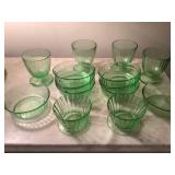 Depression glass sherbert fruit custard dishes