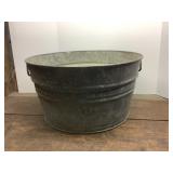Large galvanized tub