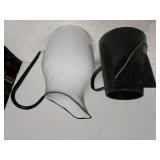 Black Speckled Coffee Pot & White Pitcher